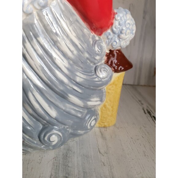 Ceramic bisque vintage light up Santa Claus Lantern Xmas decor - Picture 9 of 10